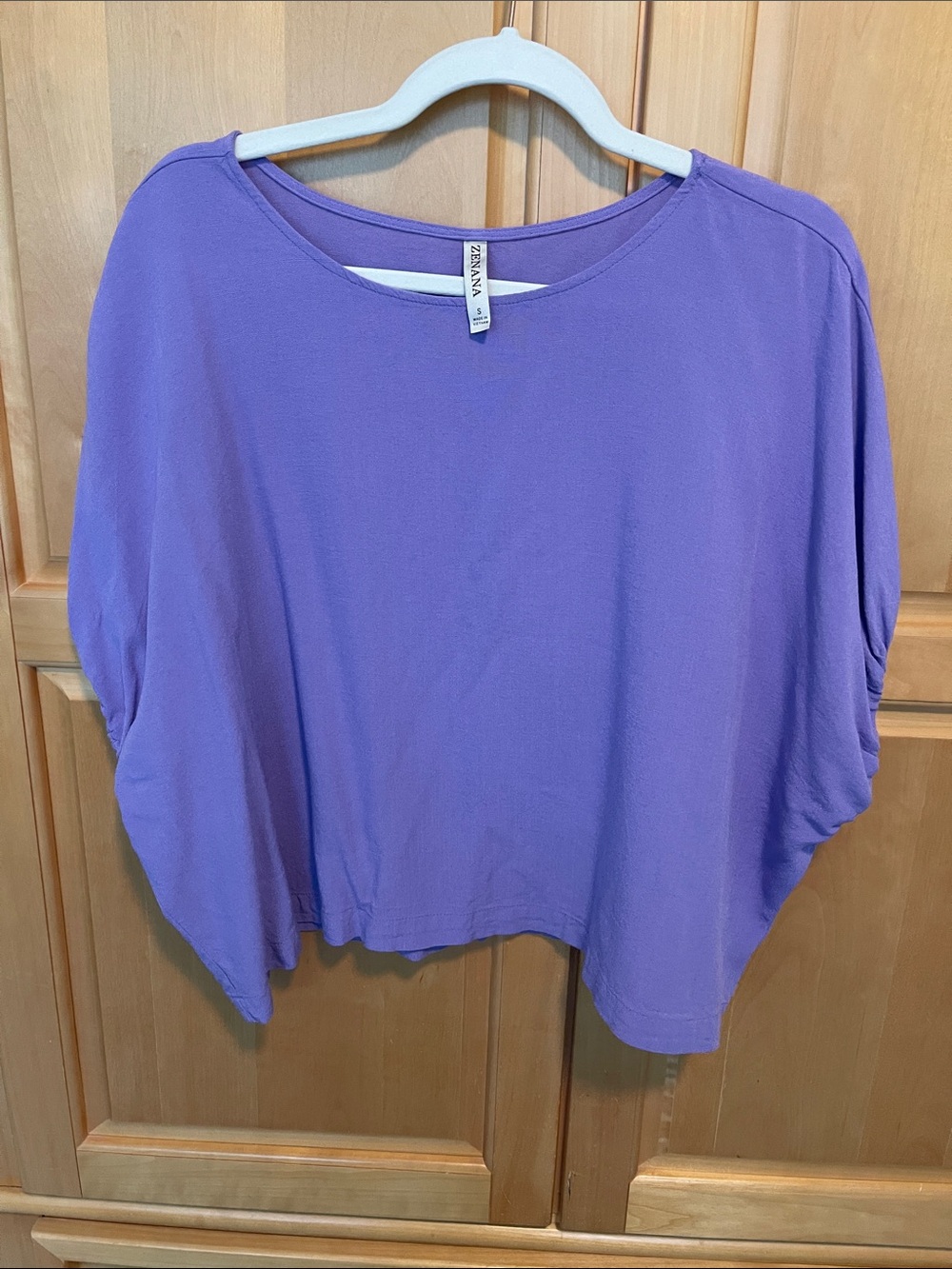 Zenana Outfitters Lavender Short Dolman Sleeve Tee